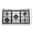 Ramtons RC/399 5GAS 90X60 HALF INOX GO FS COOKER – Provides spacious and efficient cooking performance with multiple gas burners for convenient everyday meal preparation