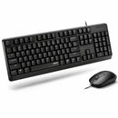 Rapoo X130Pro Wired Optical Mouse & Keyboard Combo – Provides reliable and comfortable everyday computing with smooth control and efficient typing for home and office use