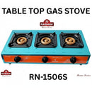 Rashnik RN1506S 3 Burner Table Top Gas Stove - Provides efficient multi-burner cooking for faster meal preparation, making it ideal for everyday home kitchen use