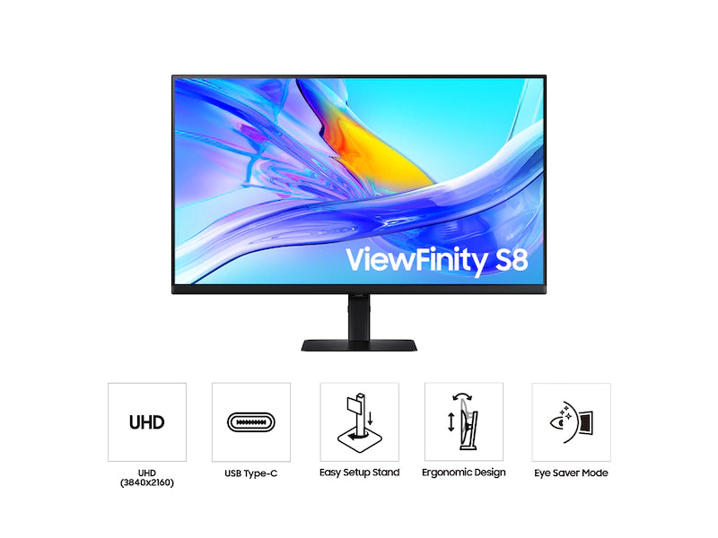 Samsung S80PB ViewFinity S8 32″ UHD HDR USB-C Monitor