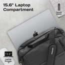Promate SATCHEL-MB SleekComfort 15.6” Laptop Messenger Bag – Multiple Compartments for Office, Travel, and Everyday Professional Use