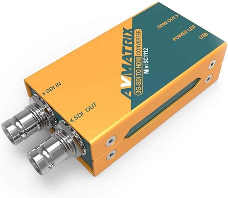 AVMATRIX Mini SC1112 3G-SDI to HDMI Pocket-Size Broadcast Converter