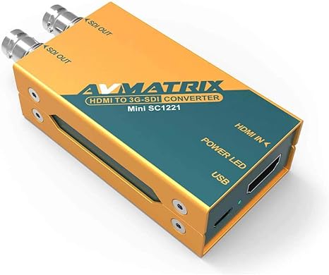 AVMATRIX Mini SC1221 HDMI to Dual 3G-SDI Pocket-Size Broadcast Converter