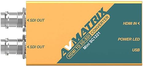AVMATRIX Mini SC1221 HDMI to Dual 3G-SDI Pocket-Size Broadcast Converter