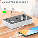Ldnio SC3412 Power Strip With 3 Ways Power Socket, 4 USB Port 38W, Fast Charging USB-C, 2500 Watt Extension Socket