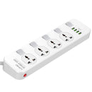 LDNIO SC4408 2500W 4 Sockets with Independent Switch 3.4A 4 USB Port Multifunction Power Surge Protector Extension Cable