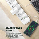 LDNIO SC4408 2500W 4 Sockets with Independent Switch 3.4A 4 USB Port Multifunction Power Surge Protector Extension Cable