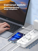 LDNIO SC5415 Universal Fast Charging Power Strip Extension with 5 Ac Outlets & 4USB Charging Ports, 2m Cable PD 2500W Power Socket with Surge Protectors