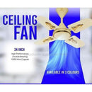 SMARTPRO SCLF-24W 24 Inch Ceiling Fan – Powerful Airflow, Energy Efficient, Stylish Design for Homes