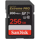 SanDisk Extreme PRO 256GB SD card V30 U3 front view