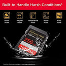 SanDisk Extreme PRO 256GB SD Card UHS-I Up to 200MB/s Read Speed for 4K Video