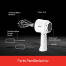 Sanford SF1333HM Rechargeable Hand Mixer – Rechargeable 3-speed hand mixer with stainless steel beaters for effortless whipping and mixing