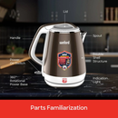 Sanford SF3364EK Kettle Electric 1.7L 1500W – Fast-Boiling, Auto Shut-Off, Cordless Electric Kettle