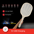 Sanford SF638MK Rechargeable Mosquito Bat with Flash Light – Portable High-Power zapping for safe insect control