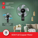 Sanford SF932WFN 16-Inch Wall Fan 60W – High-Velocity 5-Blades 3-speed pull cord, oscillation and tilt function, and durable ABS body perfect for home or office cooling.