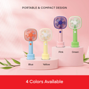 Sanford SF937HFN Rechargeable Hand Fan – portable with multiple speed settings, quiet operation, USB charging, and lightweight design perfect for personal cooling at home, school, office, or outdoors.