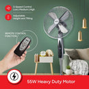 Sanford SF945SFN 16-Inch Metal Stand Fan 55W with Remote – Adjustable height, and quiet operation ideal for home or office use.