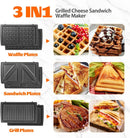 Sanford SF9955DMT 3-in-1 Multi Toaster 750W – Sandwich, Waffle &amp; Grill with Non-Stick Plates
