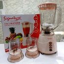 Signature SG-201 3-in-1 Blender with Grinder/Copper – Powerful Motor, Multi-Function Blending & Grinding, Ideal for Home, Kitchen & Small Commercial Use