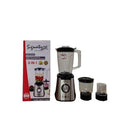 Signature SG-B809 3-in-1 Electric Blender with Chopper &amp; Grinder – 600W Powerful Motor, Stainless Steel Blades, Durable Jars &amp; Multi-Function Design