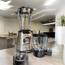 Signature SG-B809 3-in-1 Electric Blender with Chopper &amp; Grinder – 600W Powerful Motor, Stainless Steel Blades, Durable Jars &amp; Multi-Function Design