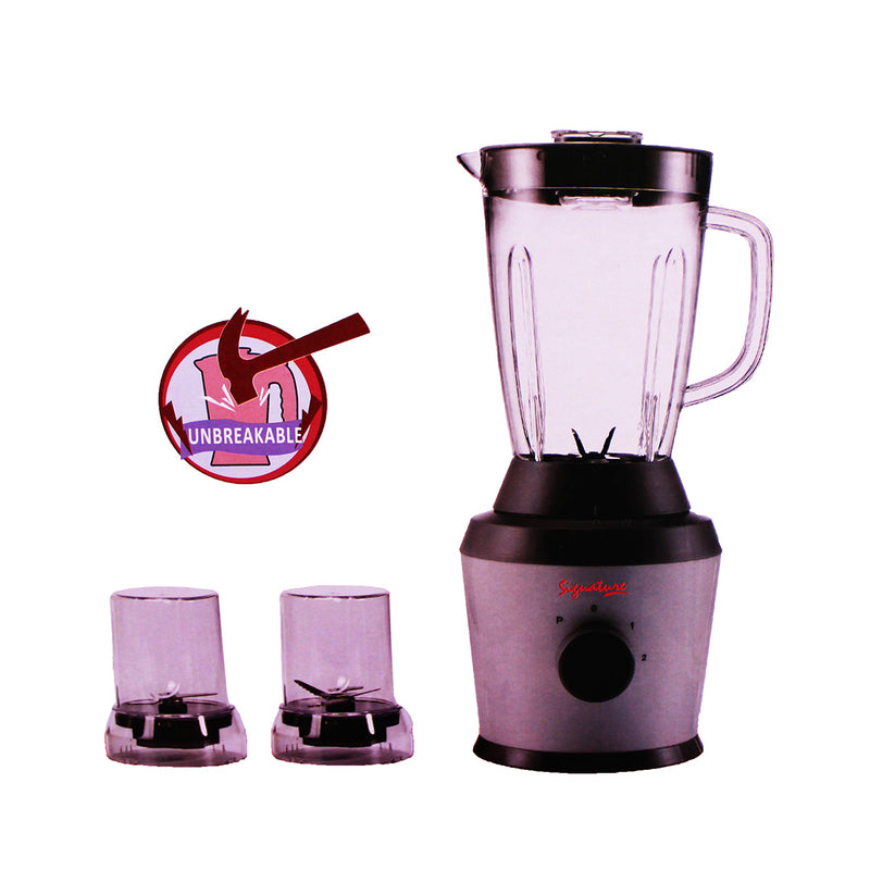 Signature SG-BL01PP 3-in-1 Super Blender – Powerful Motor, Grinder & Chopper Attachments