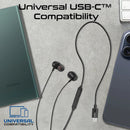 Promate Silken-ENC Ergonomic In-Ear USB-C Wired ENC Stereo Earphones – High Fidelity Noise Cancelling Earphones for Music, Calls, Gaming, and Professional Use