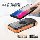 Promate SOLARTANK-20PDQI 20000mAh Solar Power Bank with Wireless Charging – High Capacity Portable Solar Charger for Smartphones, Tablets, Outdoor, Travel, and Emergency Use