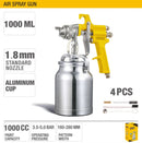 Uyustools SPA02U-M 1L Air Spray Gun – Stainless Steel Nozzle, High Precision, Professional Grade for Smooth Finishes & Durability