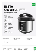 Syinix SRC60E1 Insta Cooker 14-in-1 Stainless Steel Pressure Cooker 6L – Durable, Fast Cooking, and Smart Safety Features for Convenient Home Cooking