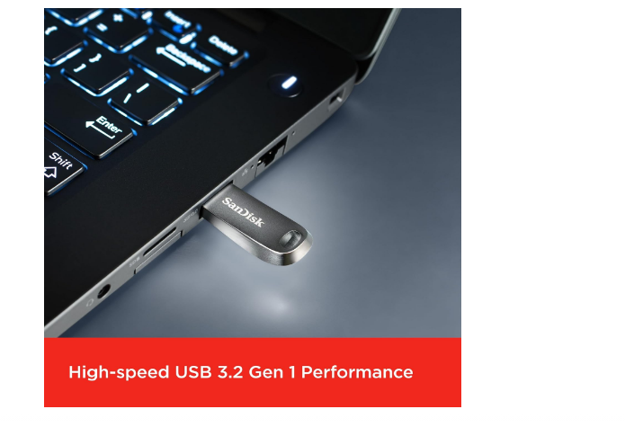 SanDisk Ultra Luxe 256GB USB 3.1 Flash Drive – High-Speed, All-Metal Design - SDCZ74-256G-G46