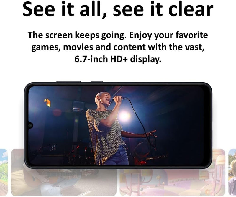 Samsung Galaxy A05 smartphone 4GB/64GB, Android 13 , Camera resolution 50MP F1.8 + 2MP F2.4, Battery5000mAh, Li-Po  Charging 25W wired