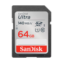 SanDisk Ultra SDSDUNB-064G-GN6IN 64GB SDXC UHS-I 140MB/s Memory Card – High Speed Storage Solution for 4K Video Recording, Photography, Cameras, and Data Transfer Applications
