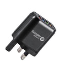 Scooper Smart SFC-04C 3.0A 4 Port USB Fast Charger With One USB Cable – Fast and convenient charging for multiple devices from a single power source