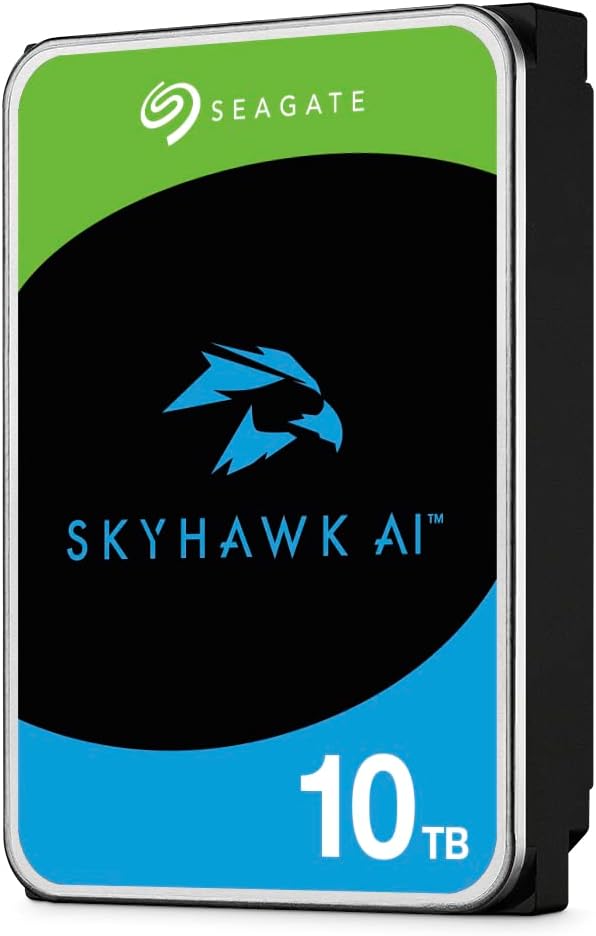 Seagate SkyHawk  AI 10TB Surveillance SATA Internal Hard Drive (ST10000VE001)