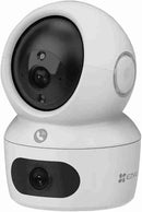 Color night vision spotlight feature on EZVIZ H7c dual-lens security camera in low light conditions