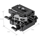 SmallRig 2092B Universal Bottom Mount Plate with 15mm Rod Support System – Strong and stable mounting base that enhances camera rig support and allows flexible accessory attachment for professional shooting setups
