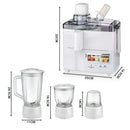 Smartpro SJR-41W 4 In 1 Juicer- Simplifies food preparation by efficiently juicing, blending, and grinding for quick and healthy everyday use