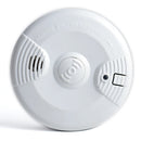 Close-up of Asenware AW-SSD606D standalone smoke alarm highlighting test button and LED status indicator