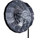 Interior silver reflective lining and umbrella framework of Phottix Raja 65cm softbox available at Digital Store Kenya