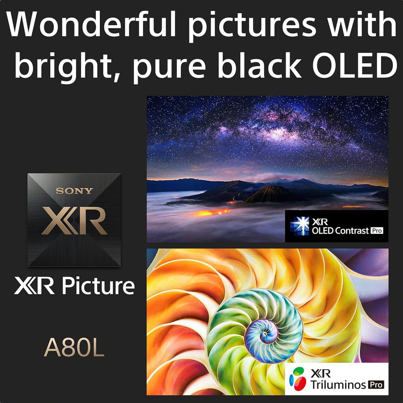 Sony Bravia 65 Inches XR Series Class A80L 4K Ultra HD Smart OLED Google TV (XR-65A80L)