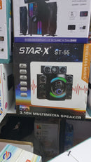 Star-X ST-55 3.1CH Bluetooth Woofer Home Theater System – Powerful Bass, FM Radio, USB/SD, Remote Control
