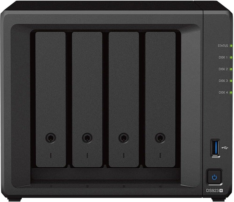 Synology DS923+ NAS Server Bundle 4 Bay (16GB RAM, 16TB Storage) – 4x4TB Synology NAS HDDs, High-Performance Desktop Network Storage Device