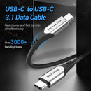 Vention TAAHF Cotton Braided USB-C to USB-C 3.1 Cable - 5Gbps Transmission Speed, 100W Super Fast Charging, 480Mbps Data Snyc, Durable and Flexible, Free Blind Insertion