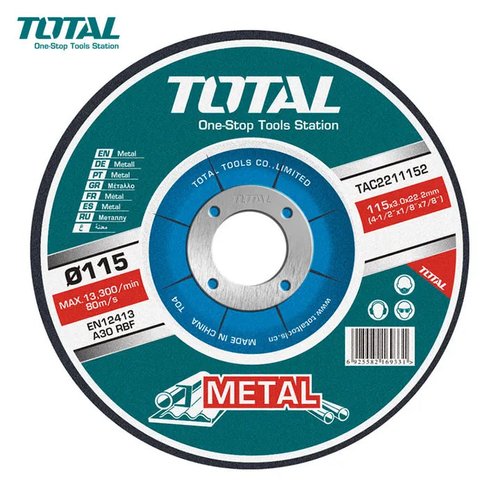 Total TAC2211151 Abrasive Metal Cutting Disc 115mm