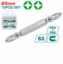 Total TAC16PH233 Screwdriver Bits 10Pcs 65mm