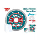 Total TAC2181801HT 180mm (7”) x 22.2mm Ultrathin Diamond Cutting Disc – Mesh Rim for Tile, Stone & Marble Cutting