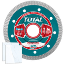 Total TAC2182301HT 230mm (9″) x 22.2mm Ultrathin Diamond Cutting Disc – Mesh Rim Precision Blade for Stone, Tile & Concrete