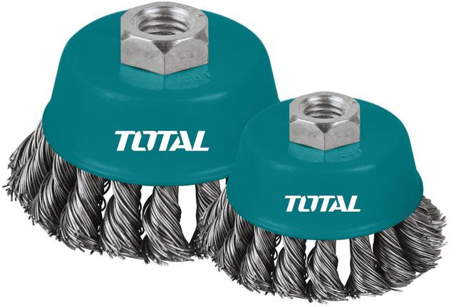 Total TAC32041 Wire cup brush 100mm diameter 4 inches