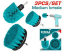 Total TACM3001 3 Pcs Medium bristle brush set